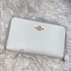 Authentic white Coach wallet